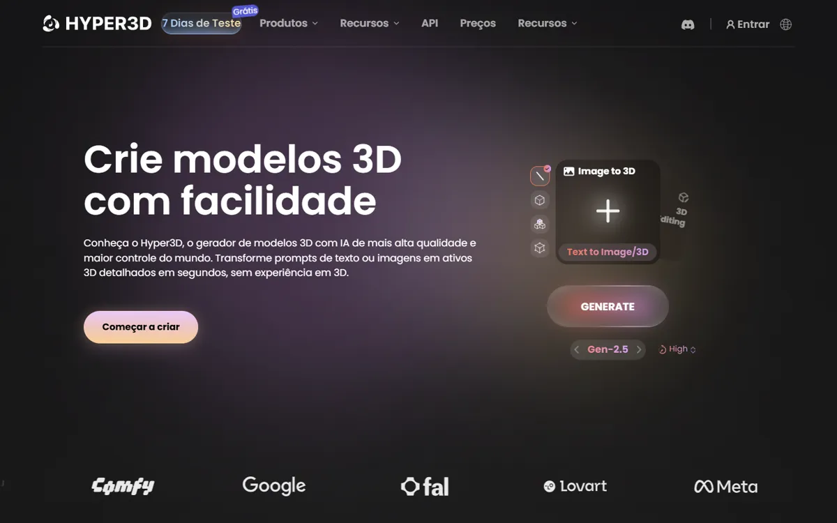 Hyper3D Rodin home page