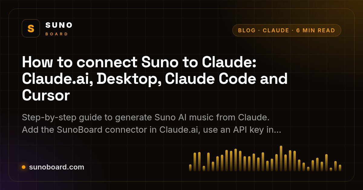 How to connect Suno to Claude: Claude.ai, Desktop, Claude Code and ...